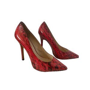 Michael Kors‎ snake embossed red pump stilettos Women size 9.5